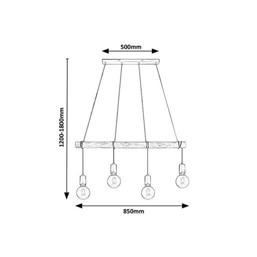Rábalux Pablo Beltéri lámpa  E27 4x MAX 40 - RAB3980