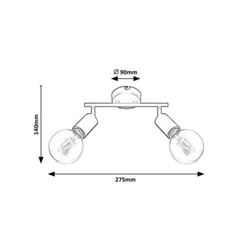 Rábalux Lamar Beltéri lámpa  E27 2x MAX 40 - RAB3987