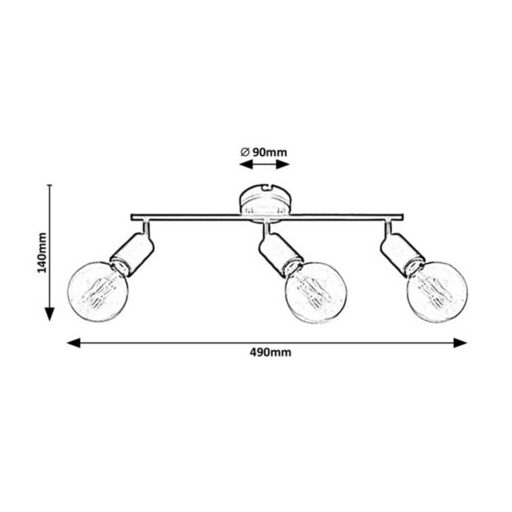 Rábalux Lamar Beltéri lámpa  E27 3x MAX 40 - RAB3988