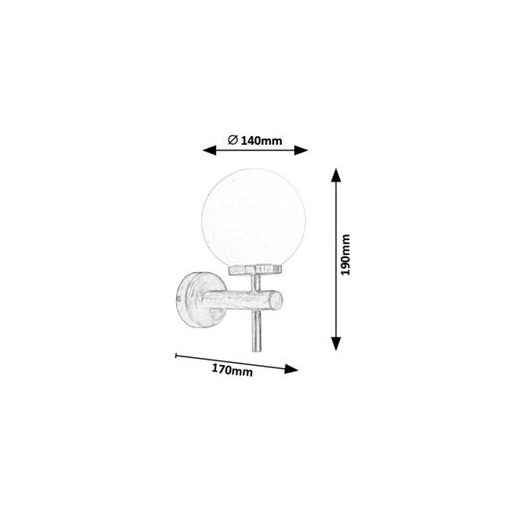 Rábalux Avery Fürdőszobai lámpa LED 6W 4000K IP44 antik bronz RAB3999