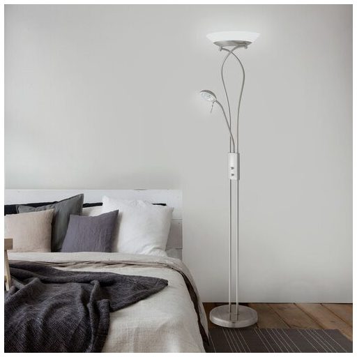Rábalux Gamma Állólámpa R7S 1x MAX 230W + G9 1x MAX 40W fényerőszabályzó 2700K IP20 szatin króm RAB4077