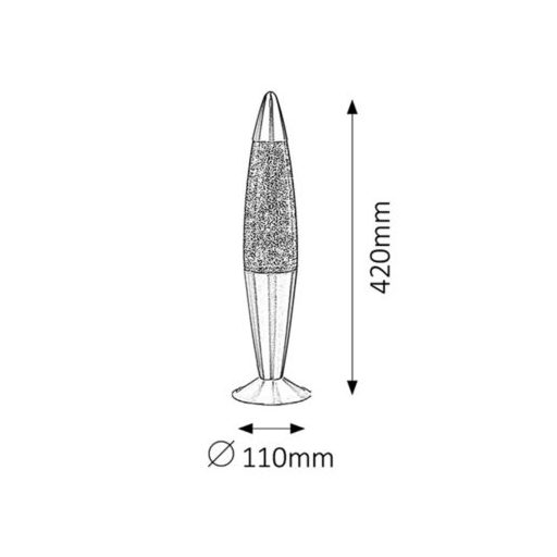 Rábalux Glitter Dekor lámpa E14 G45 1x MAX 25W vezetékes kapcsolóval IP20 lila RAB4115