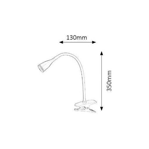 Rábalux Jeff Asztali lámpa LED 4,5W kapcsolóval 3000K IP20 fekete RAB4197