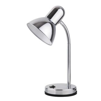   Rábalux Clark Asztali lámpa E27 1x MAX 40W kapcsolóval - IP20 króm RAB4255