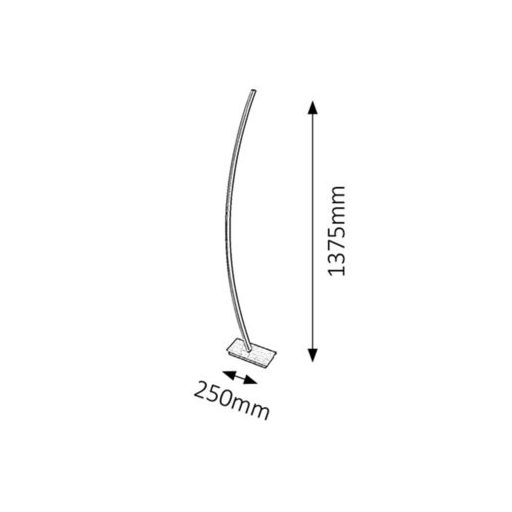 Rábalux Addison LED Állólámpa vezetékes kapcsolóval 26W 3000K - súrolt alumínium - RAB4490