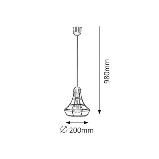 Rábalux Ramsey Függeszték E27 1x MAX 60W IP20 fekete RAB4649