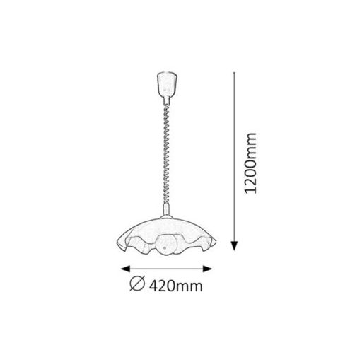 Rábalux Smerlato Függeszték E27 1x MAX 60W rolly IP20 fehér RAB4675