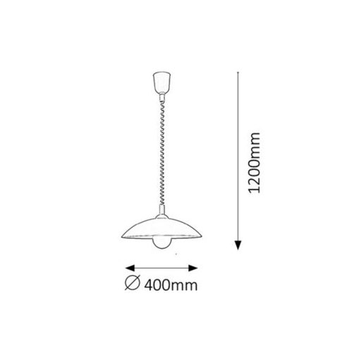 Rábalux Round Függeszték E27 1x MAX 60W rolly IP20 fehér RAB4780