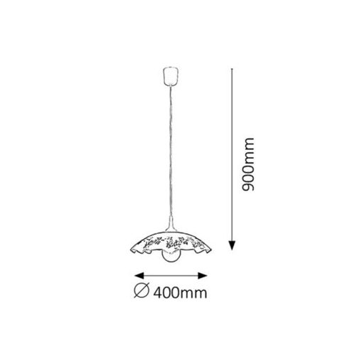 Rábalux Vino Függeszték E27 1x MAX 60W IP20 fehér RAB4782