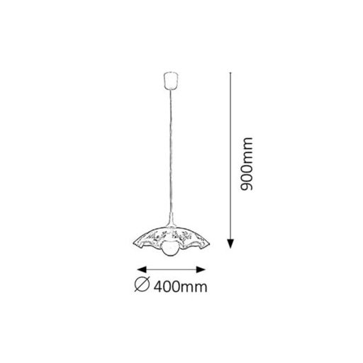 Rábalux Vino Függeszték E27 1x MAX 60W IP20 fehér RAB4795