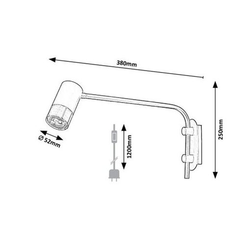 Rábalux Zircon Beltéri lámpa  GU10 1X MAX 5 - RAB5072