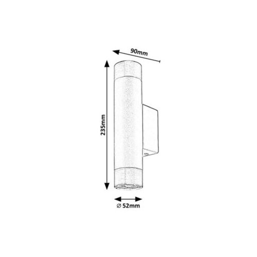 Rábalux Zircon Beltéri lámpa  GU10 2X MAX 5 - RAB5073