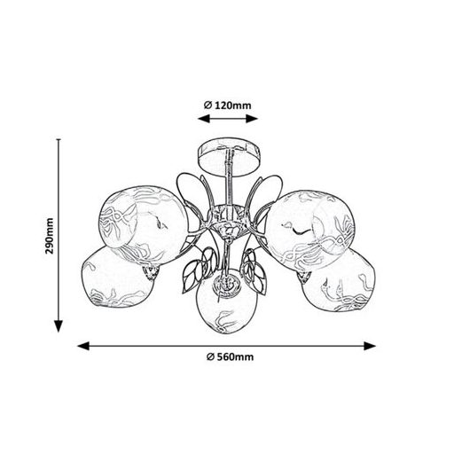 Rábalux Fauna Beltéri lámpa  E27 5x MAX 40 - RAB5099