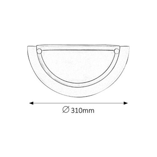 Rábalux Ufo Fali lámpa E27 1x MAX 60W IP20 fehér RAB5161