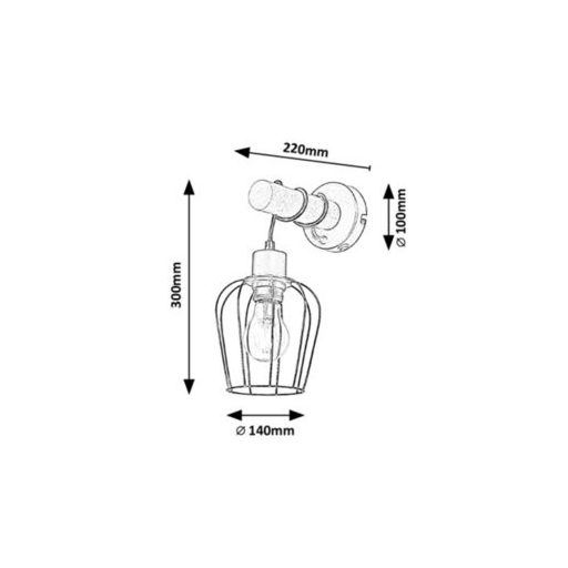 Rábalux Fabian Beltéri lámpa  E27 1x MAX 40 - RAB5244