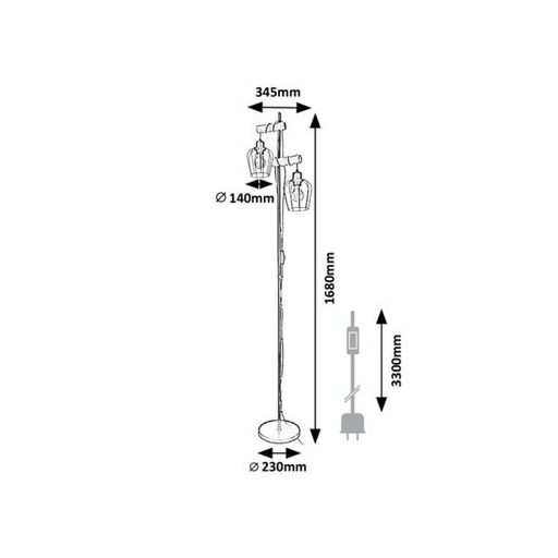 Rábalux Fabian Beltéri lámpa  E27 2x MAX 40 - RAB5246
