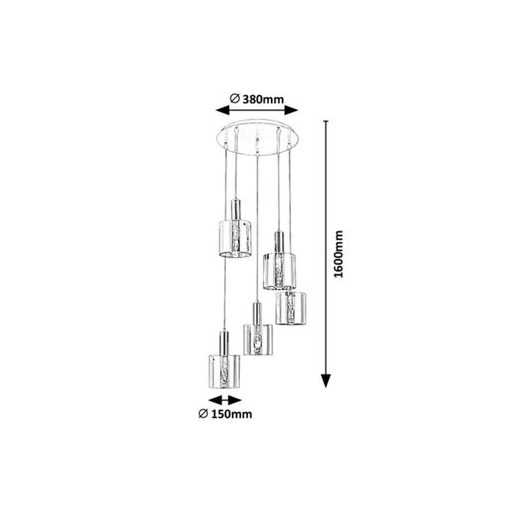 Rábalux Donati Beltéri lámpa  E27 5x MAX 60 - RAB5251