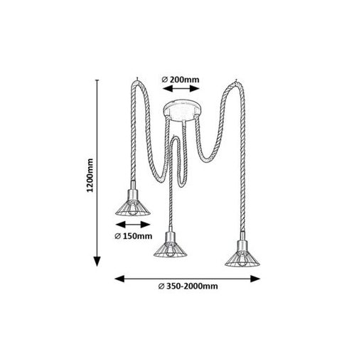 Rábalux Daryl Beltéri lámpa  E27 3x MAX 40 - RAB5272