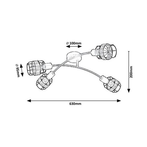 Rábalux Indiana Beltéri lámpa  E14 4x MAX 25 - RAB5282