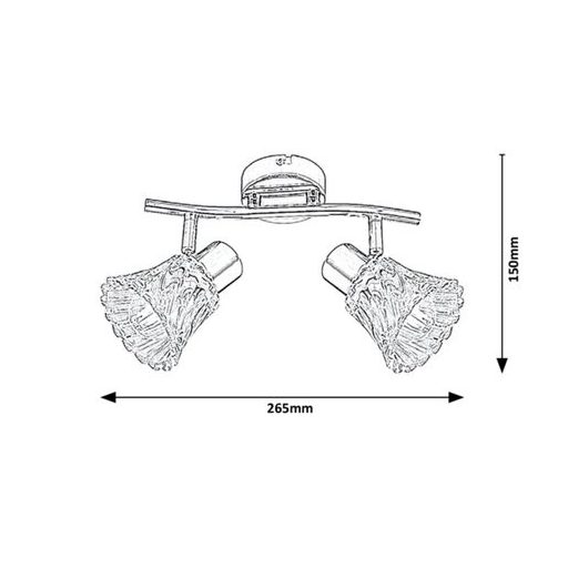 Rábalux Hestia Beltéri lámpa  E14 2x MAX 40 - RAB5300