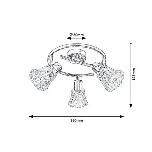 Rábalux Hestia Beltéri lámpa  E14 3x MAX 40 - RAB5301