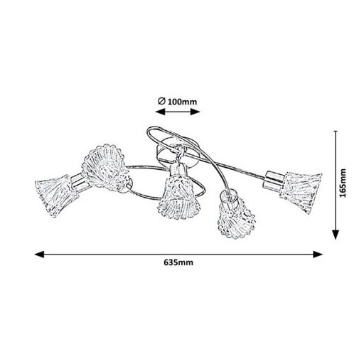 Rábalux Hestia Beltéri lámpa  E14 5x MAX 40 - RAB5304