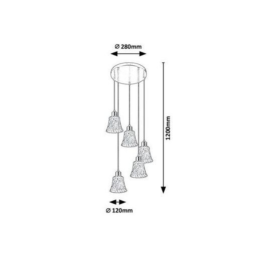 Rábalux Hestia Beltéri lámpa  E14 5x MAX 40 - RAB5305