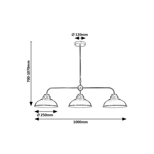 Rábalux Dragan Beltéri lámpa  E27 3x MAX 60 - RAB5309