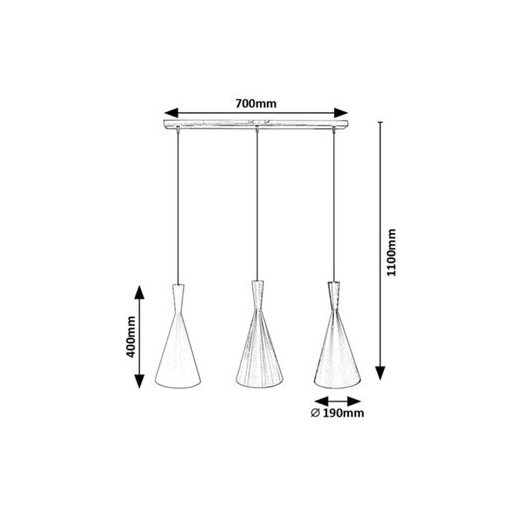 Rábalux Trincola Beltéri lámpa  E27 3x MAX 40 - RAB5312
