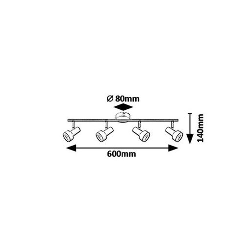 Rábalux Konrad Beltéri lámpa  GU10 4x MAX 50 - RAB5325