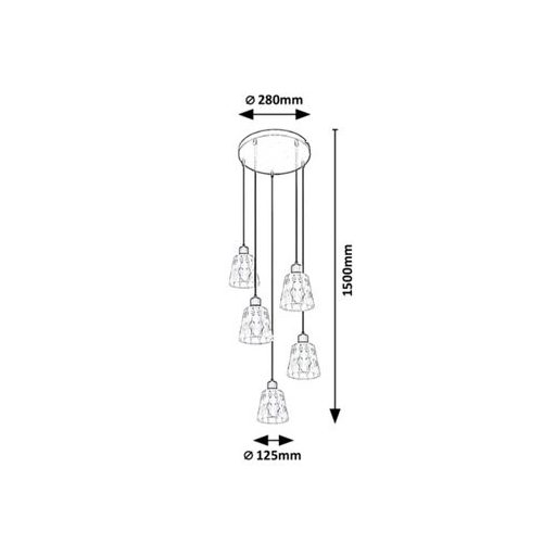 Rábalux Jarina Beltéri lámpa  E27 5x MAX 40 - RAB5334