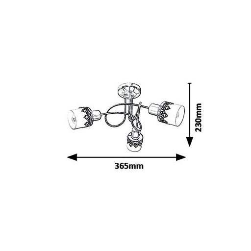 Rábalux Lacey Beltéri lámpa  E14 3x MAX 40 - RAB5343