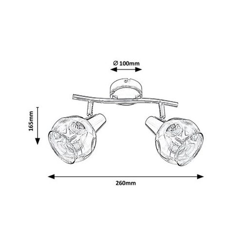 Rábalux Tamara Beltéri lámpa  E14 2x MAX 40 - RAB5347