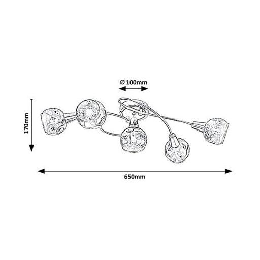 Rábalux Tamara Beltéri lámpa  E14 5x MAX 40 - RAB5349