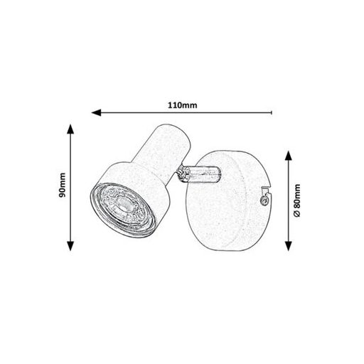 Rábalux Konrad Beltéri lámpa  GU10 1x MAX 50 - RAB5354