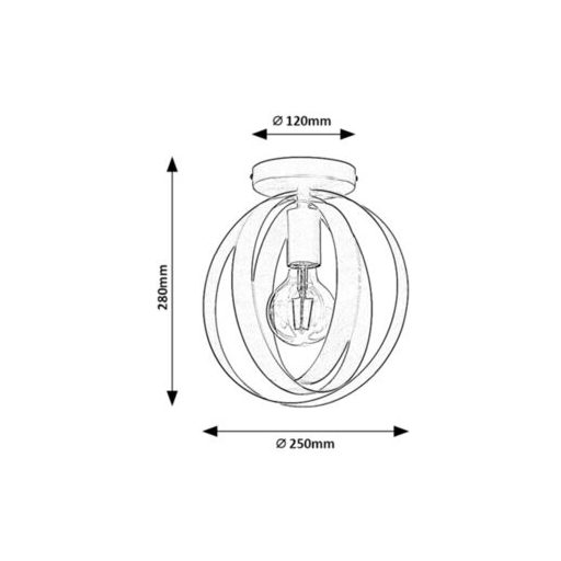 Rábalux Cortado Beltéri lámpa  E27 1x MAX 40 - RAB5359