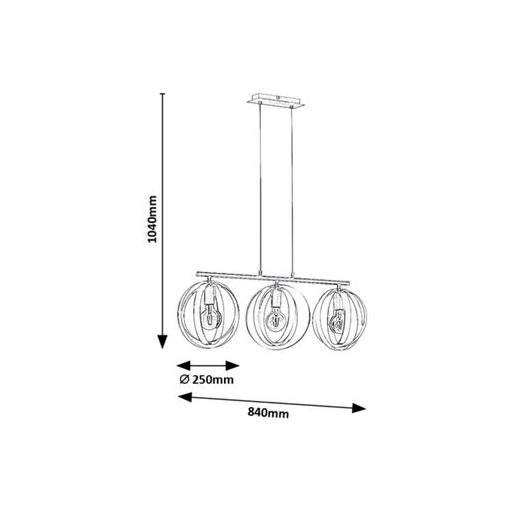 Rábalux Cortado Beltéri lámpa  E27 3x MAX 40 - RAB5361