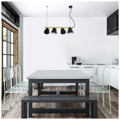 Rábalux Alder Függeszték E14 4x MAX 40W IP20 fekete RAB5377