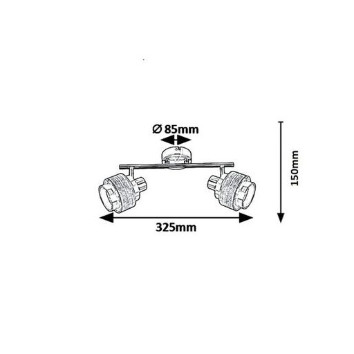Rábalux Basil Spotlámpa E14 2X MAX 10W IP20 szatin króm RAB5380