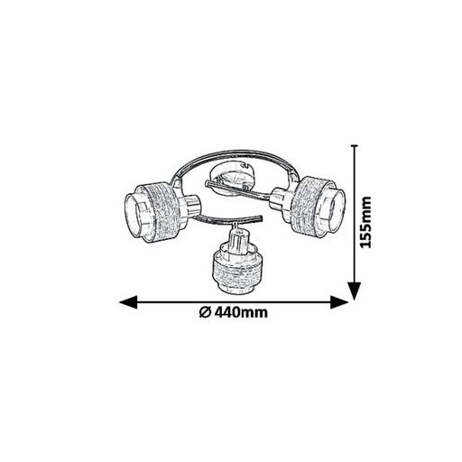 Rábalux Basil Beltéri lámpa  E14 3X MAX 10 - RAB5381