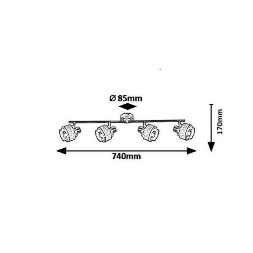 Rábalux Basil Beltéri lámpa  E14 4X MAX 10 - RAB5382