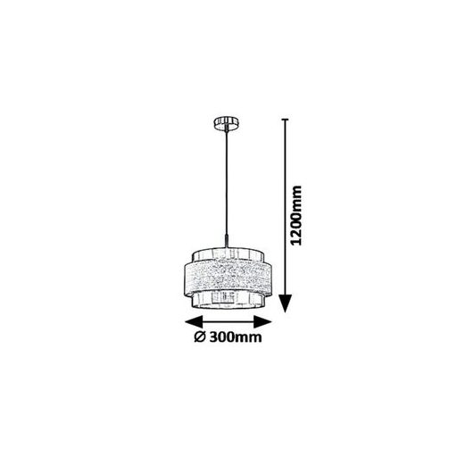 Rábalux Basil Függeszték E27 1x MAX 40W IP20 szatin króm RAB5383