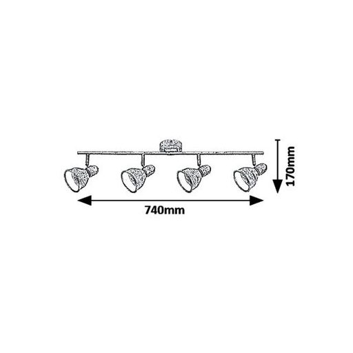 Rábalux Thelma Spotlámpa E14 4x MAX 40W IP20 antik ezüst RAB5389