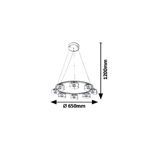 Rábalux Lorell Függeszték LED 40W indirekt fény 3000K IP20 arany RAB5390