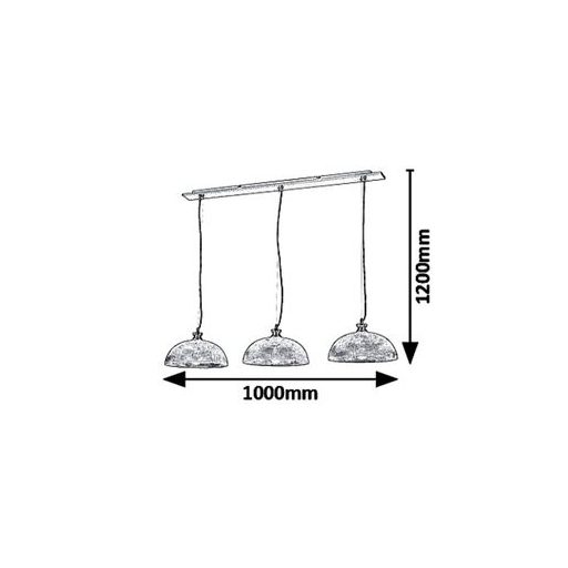 Rábalux Petrina Függeszték E27 3x MAX 40W IP20 szatin króm RAB5460