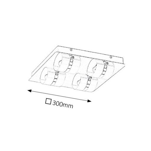 Rábalux Tony Beltéri lámpa természetes fehér LED 4x 5 - RAB5492
