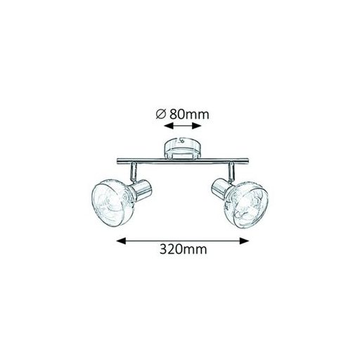 Rábalux Holly Spotlámpa E14 2x MAX 40W IP20 antik arany RAB5547