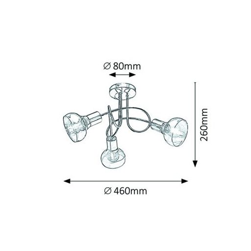 Rábalux Holly Beltéri lámpa  E14 3x MAX 40 - RAB5548