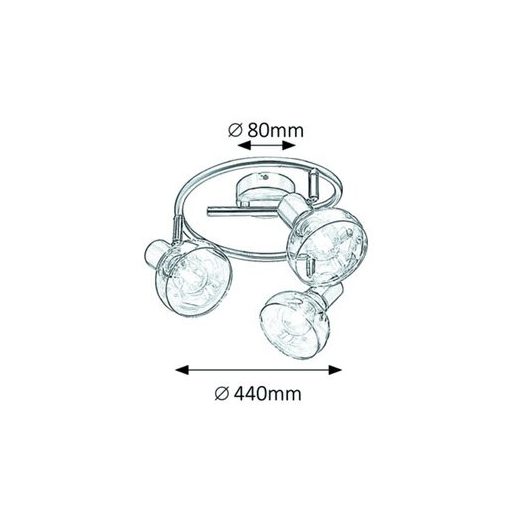 Rábalux Holly Beltéri lámpa  E14 3x MAX 40 - RAB5549