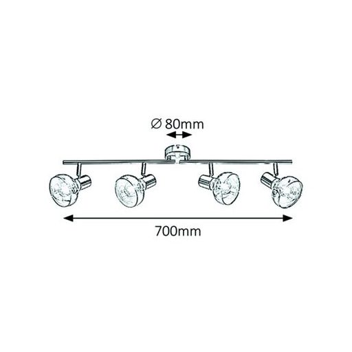 Rábalux Holly Beltéri lámpa  E14 4x MAX 40 - RAB5550